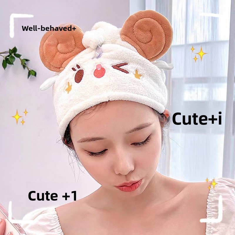 Golf Towel - หมวกคลุมผมแกะน้อยน่ารัก ซุปเปอร์ซับน้ำ แห้งไว ผ้าขนหนูญี่ปุ่น สไตล์ญี่ปุ่น สำหรับคนขี้เกียจ