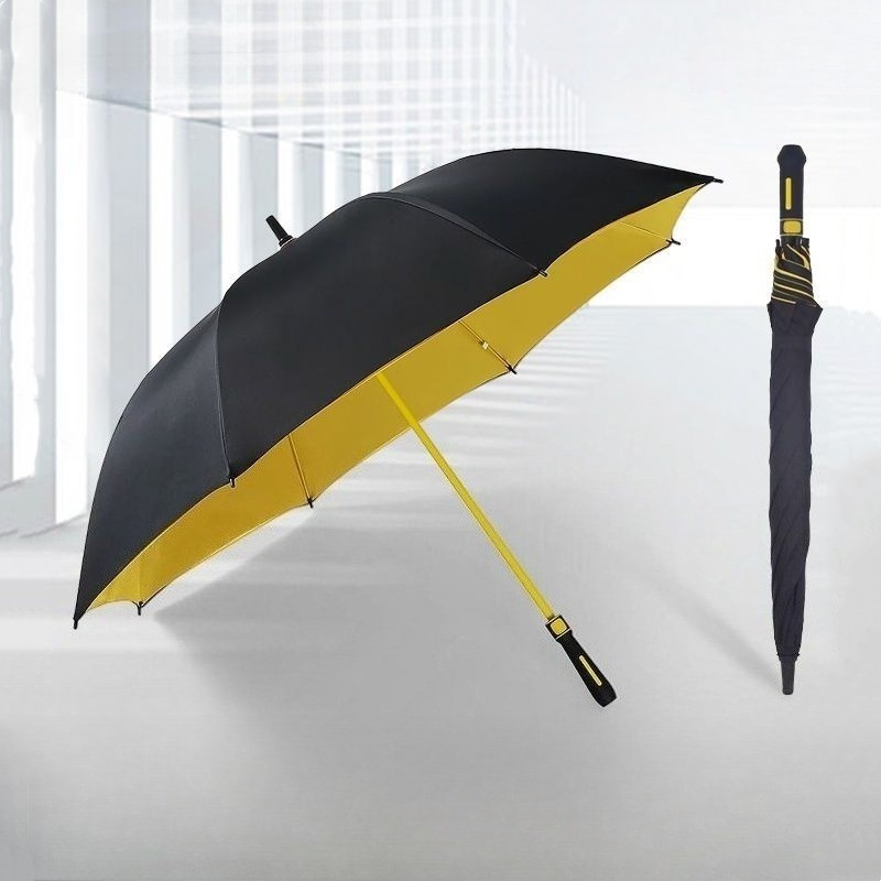Golf Umbrella - ร่มสองชั้นขนาดใหญ่อัตโนมัติขนาด 30 นิ้วขยายเสริมด้ามยาวตรงธุรกิจโฆษณาร่มกอล์ฟ