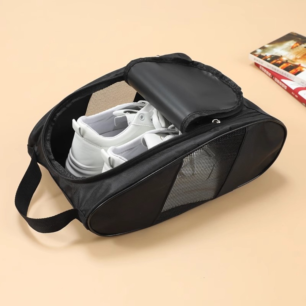 Golf Bag - กระเป๋าใส่รองเท้าแบบพกพาใหม่ น้ำหนักเบา ทำจากผ้าอ๊อกซ์ฟอร์ด กระเป๋าเก็บรองเท้าอเนกประสงค์ ระบายอากาศได้ดี เหมาะสำหรับใส่รองเท้ากอล์ฟ