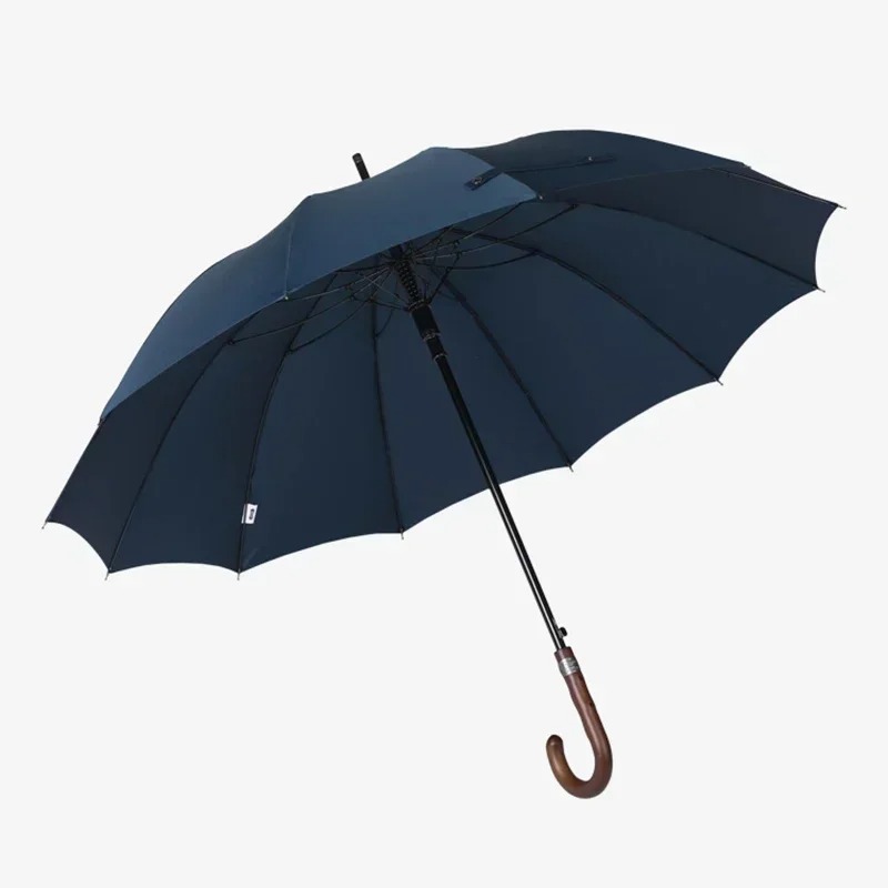 Golf Umbrella Large - ร่มขนาดใหญ่สำหรับผู้ชาย ร่มกันแดดหรูหรา 12K ทนลม ด้ามจับไม้ยาว ร่มกอล์ฟ
