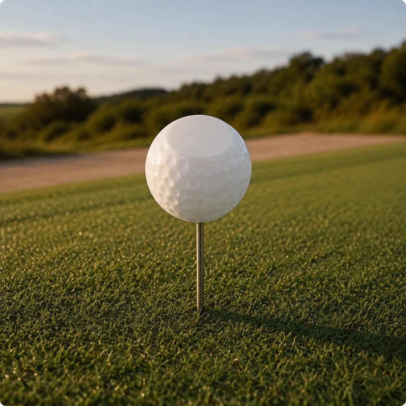 Golf Tees - เครื่องหมายตำแหน่งลูกกอล์ฟสำหรับผู้เริ่มต้น รูปทรงลูกกอล์ฟ ผิวเคลือบเงา ผลิตจาก ABS และสแตนเลส