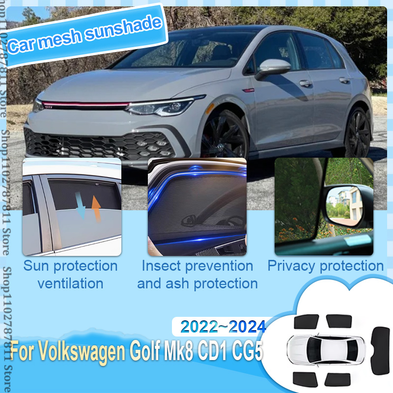 Golf Umbrella - ม่านบังแดดตาข่ายสำหรับรถยนต์ Volkswagen VW Golf Mk8 CD1