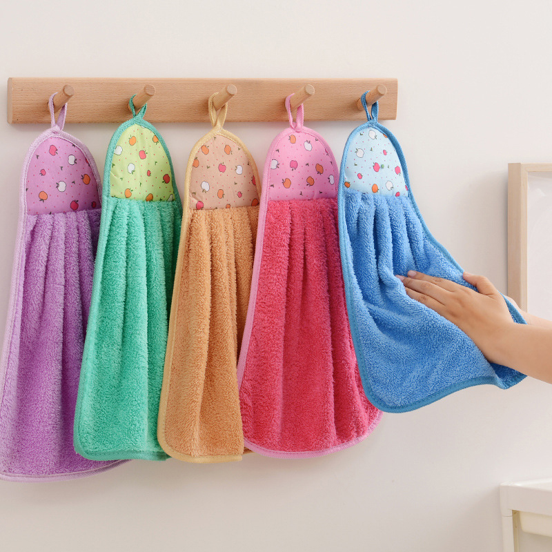 Golf Towel - ผ้าเช็ดมือขนาดเล็ก 4 ชิ้น สำหรับห้องครัว ห้องน้ำ ผ้ากำมะหยี่เนื้อนุ่ม