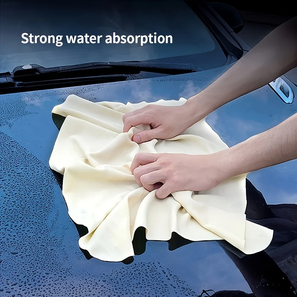 Golf Towel - ธรรมชาติ Chamois Skin Car Care ผ้าทําความสะอาดหนังแกะแท้