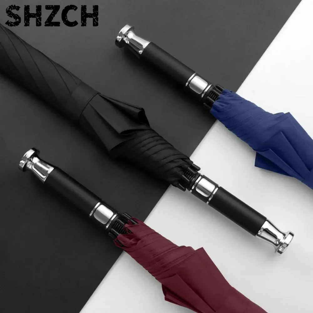 Golf Umbrella Large - ร่มขนาดใหญ่สำหรับผู้ชาย, ร่มกันฝนแบบตรงสำหรับกอล์ฟระดับไฮเอนด์, ร่มด้ามยาวทนทาน
