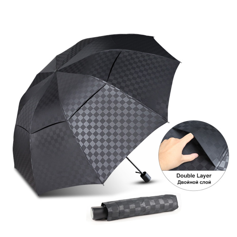 Double Layer Dark Grid ร่มขนาด - Golf Umbrella Large บทวิจารณ์และราคา