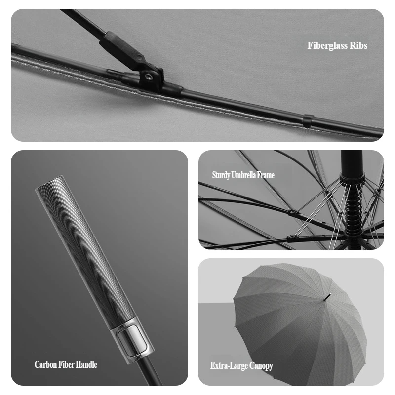 ร่มคาร์บอนไฟเบอร์อัตโนมัติ 16  - Golf Umbrella Large บทวิจารณ์และราคา