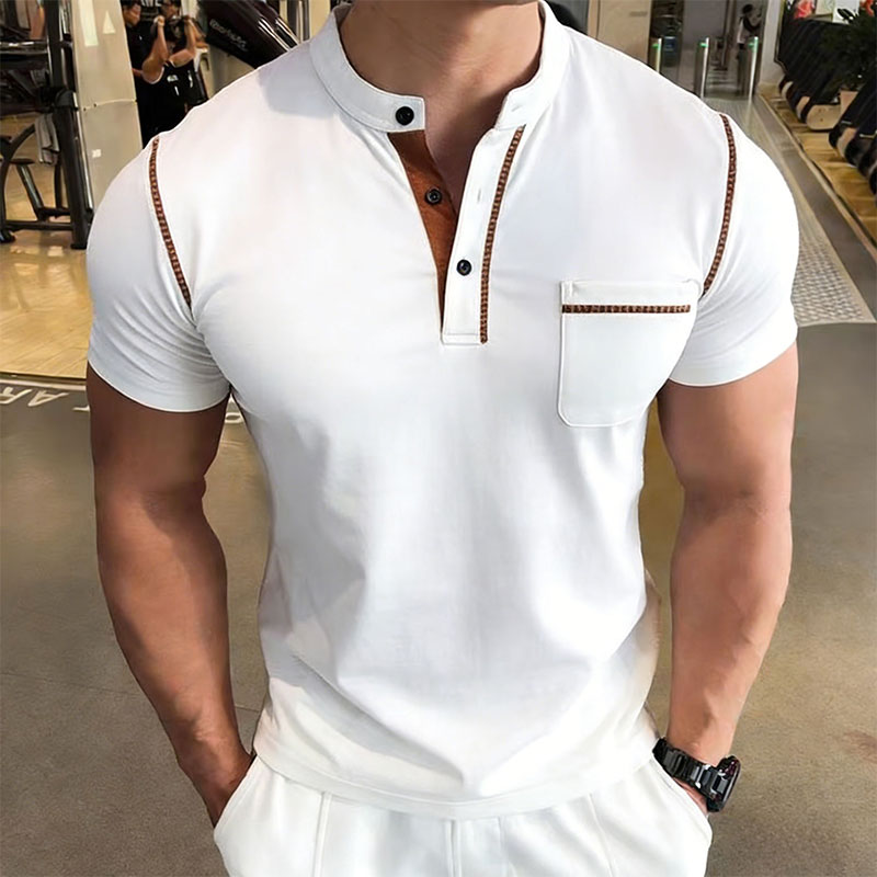 เสื้อโปโลแขนสั้นคอเฮนรี่สำหรับ - Golf Tees บทวิจารณ์และราคา